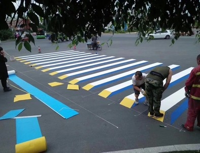 云南云南彩色路面标线施工